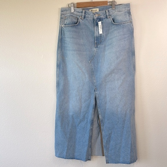NWT MADEWELL The Rilee Denim Midi Skirt - Picture 6 of 9